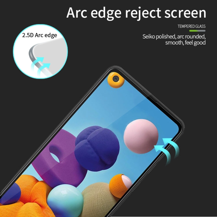 For Samsung Galaxy A21S MOFI 9H 2.5D Full Screen Tempered Glass Film(Black) - Galaxy Tempered Glass by MOFI | Online Shopping South Africa | PMC TechLife | Buy Now Pay Later Mobicred
