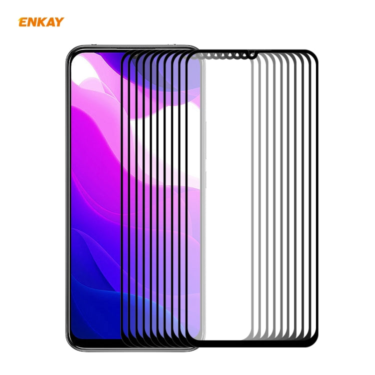 For Xiaomi Mi 10 Lite /Redmi 10X 5G 10 PCS ENKAY Hat-Prince Full Glue 0.26mm 9H 2.5D Tempered Glass Full Coverage Film -  by ENKAY | Online Shopping South Africa | PMC Jewellery | Buy Now Pay Later Mobicred