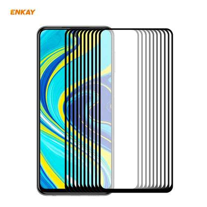 For Redmi Note 9S / Note 9 Pro 10 PCS ENKAY Hat-Prince Full Glue 0.26mm 9H 2.5D Tempered Glass Full Coverage Film -  by ENKAY | Online Shopping South Africa | PMC Jewellery | Buy Now Pay Later Mobicred