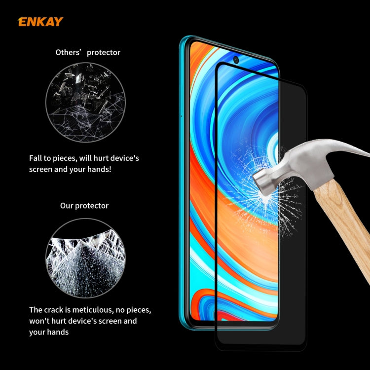 For Redmi Note 9S / Note 9 Pro 10 PCS ENKAY Hat-Prince Full Glue 0.26mm 9H 2.5D Tempered Glass Full Coverage Film -  by ENKAY | Online Shopping South Africa | PMC Jewellery | Buy Now Pay Later Mobicred