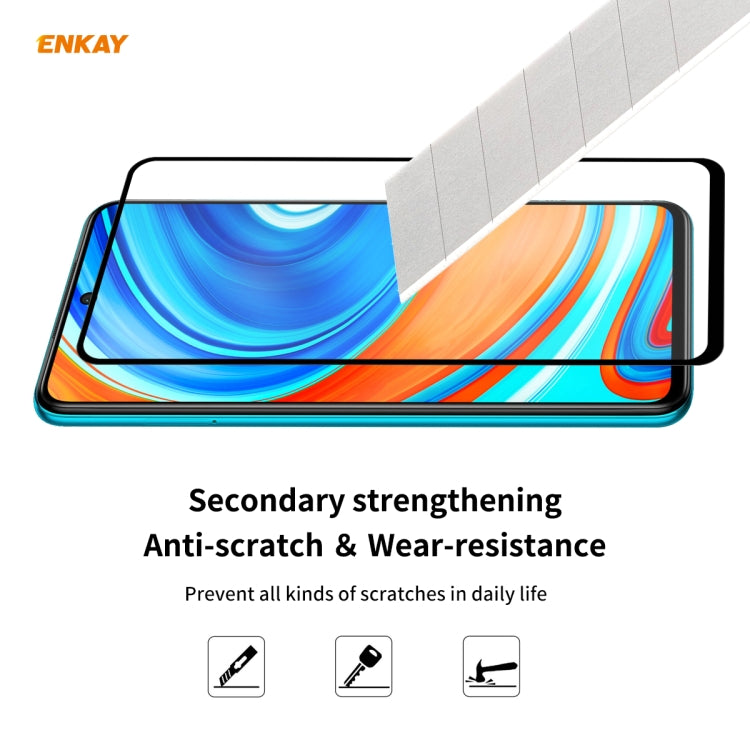 For Redmi Note 9S / Note 9 Pro 10 PCS ENKAY Hat-Prince Full Glue 0.26mm 9H 2.5D Tempered Glass Full Coverage Film -  by ENKAY | Online Shopping South Africa | PMC Jewellery | Buy Now Pay Later Mobicred