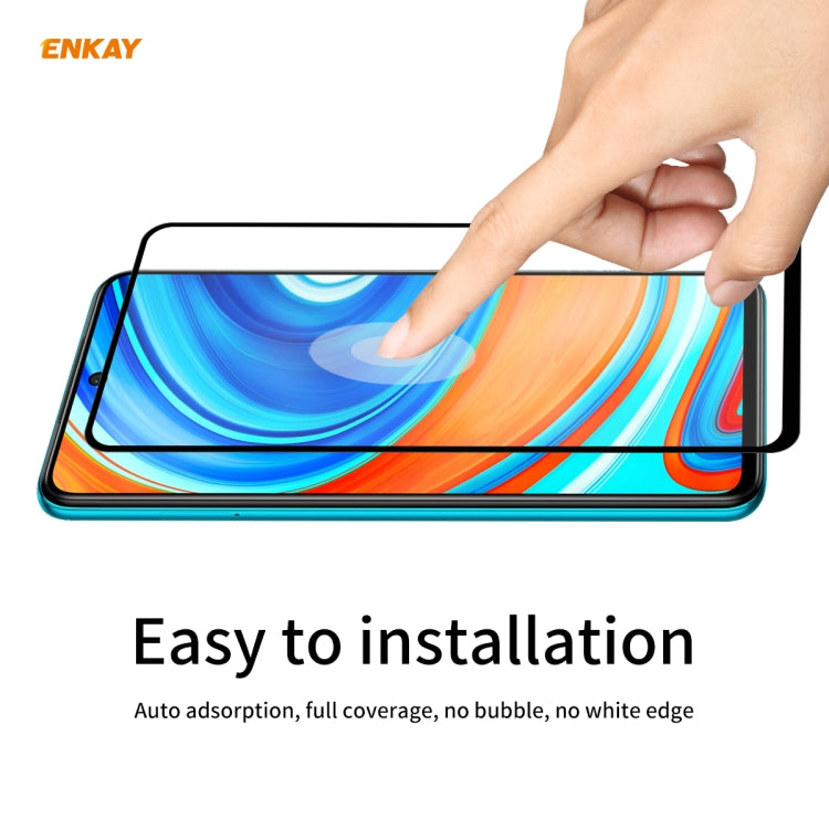 For Redmi Note 9S / Note 9 Pro 10 PCS ENKAY Hat-Prince Full Glue 0.26mm 9H 2.5D Tempered Glass Full Coverage Film -  by ENKAY | Online Shopping South Africa | PMC Jewellery | Buy Now Pay Later Mobicred