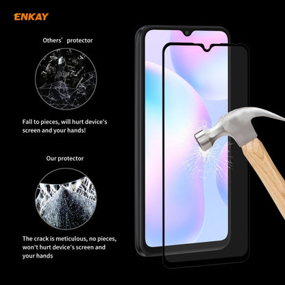 For Redmi 9 / 9A / 9C 10 PCS ENKAY Hat-Prince Full Glue 0.26mm 9H 2.5D Tempered Glass Full Coverage Film -  by ENKAY | Online Shopping South Africa | PMC Jewellery | Buy Now Pay Later Mobicred