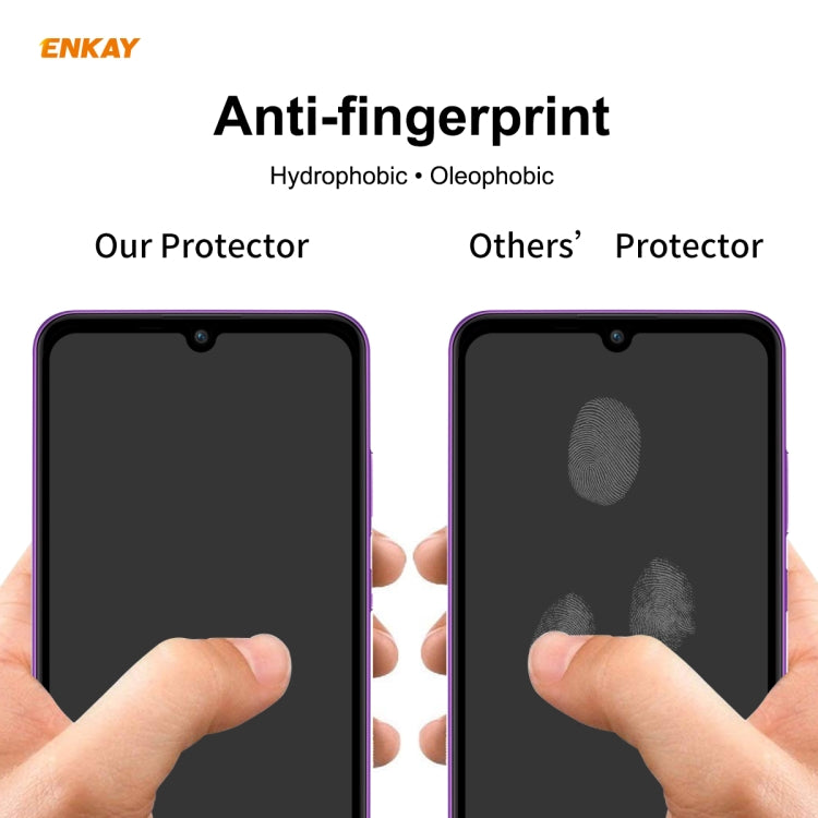 For Redmi 9 / 9A / 9C 10 PCS ENKAY Hat-Prince Full Glue 0.26mm 9H 2.5D Tempered Glass Full Coverage Film -  by ENKAY | Online Shopping South Africa | PMC Jewellery | Buy Now Pay Later Mobicred