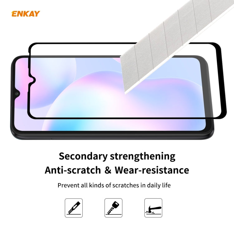 For Redmi 9 / 9A / 9C 10 PCS ENKAY Hat-Prince Full Glue 0.26mm 9H 2.5D Tempered Glass Full Coverage Film -  by ENKAY | Online Shopping South Africa | PMC Jewellery | Buy Now Pay Later Mobicred