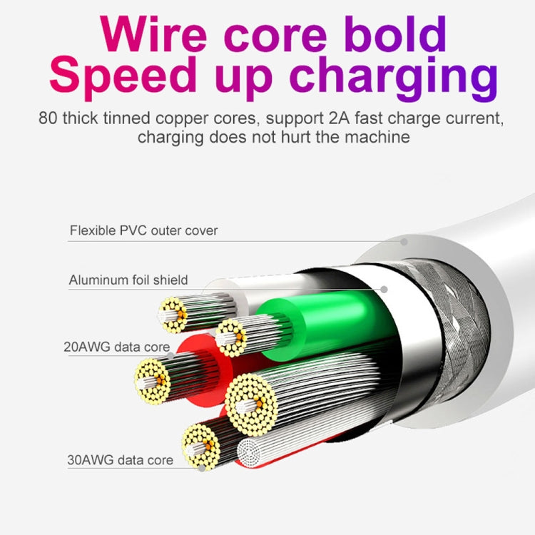 LZ-681 QC3.0 Dual USB Car Charging + Type-C Fast Charging Cable Car Charging Kit(White) - Car Charger by PMC TechLife | Online Shopping South Africa | PMC TechLife