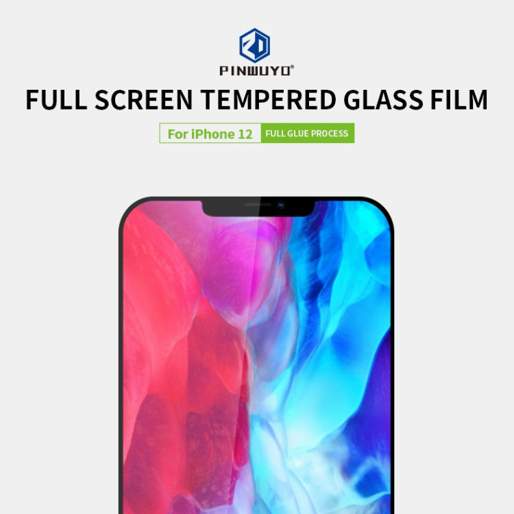 For iPhone 12 mini PINWUYO 9H 2.5D Full Screen Tempered Glass Film(Black) - iPhone 12 mini Tempered Glass by PINWUYO | Online Shopping South Africa | PMC TechLife | Buy Now Pay Later Mobicred