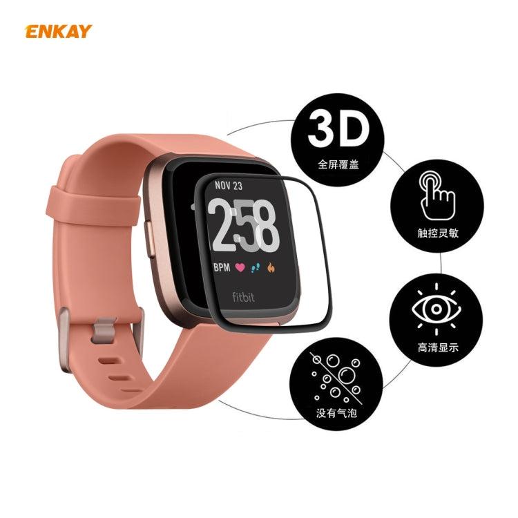2 PCS For Fitbit Versa 3 / Fitbit Sense ENKAY Hat-Prince 3D Full Screen Soft PC Edge + PMMA HD Screen Protector Film - Screen Protector by ENKAY | Online Shopping South Africa | PMC TechLife | Buy Now Pay Later Mobicred