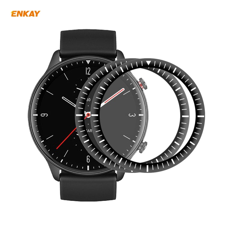 2 PCS For Amazfit GTR 2 ENKAY Hat-Prince 3D Full Screen Soft PC Edge + PMMA HD Screen Protector Film - Screen Protector by ENKAY | Online Shopping South Africa | PMC Jewellery | Buy Now Pay Later Mobicred