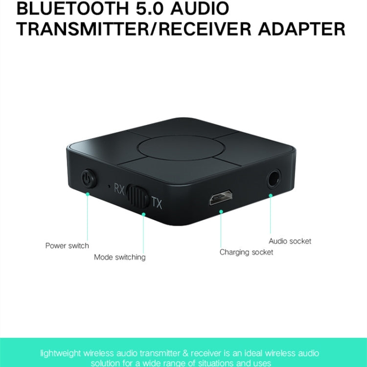 KN326 Bluetooth Audio Receiver Transmitter 5.0 Two-in-one Bluetooth Adapter for Hands-free Calls - Audio Receiver Transmitter by PMC TechLife | Online Shopping South Africa | PMC TechLife