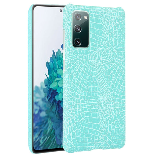 For Samsung Galaxy S20 FE Shockproof Crocodile Texture PC + PU Case(Light Green) - Galaxy S20 FE Cases by NILLKIN | Online Shopping South Africa | PMC Jewellery