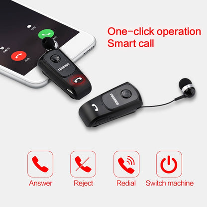 Fineblue F920 CSR4.1 Retractable Cable Caller Vibration Reminder Anti-theft Bluetooth Headset - Bluetooth Earphone by Fineblue | Online Shopping South Africa | PMC Jewellery | Buy Now Pay Later Mobicred