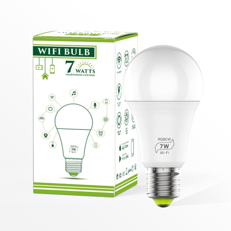 7W  E27 RGBCW WIFI LED smart bulb wireless smart home automation light(RGBCW+Warm White+White) - Smart Light Bulbs by PMC Jewellery | Online Shopping South Africa | PMC Jewellery