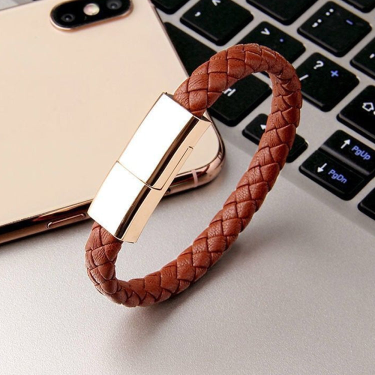 XJ-28 3A USB to 8 Pin Creative Bracelet Data Cable, Cable Length: 22.5cm(Brown) - Multifunction Cable by PMC TechLife | Online Shopping South Africa | PMC TechLife