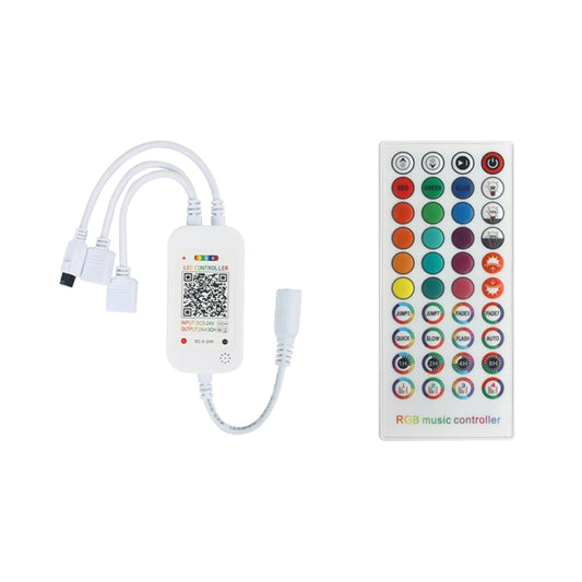 WiFi Smart 4 Pin RGB LED Strip Light Controller APP Remote Voice Control Works with Alexa Echo, 5-24V, type:WiFi 40-keys Controller - RGB Controller by PMC Jewellery | Online Shopping South Africa | PMC Jewellery