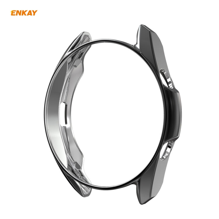 For Samsung Galaxy Watch 3 41mm 2 in 1 ENKAY Hat-Prince Electroplate Soft TPU Case + 0.2mm 9H 2.15D Curved Edge Tempered Glass Film(Black) - Watch Cases by ENKAY | Online Shopping South Africa | PMC Jewellery | Buy Now Pay Later Mobicred