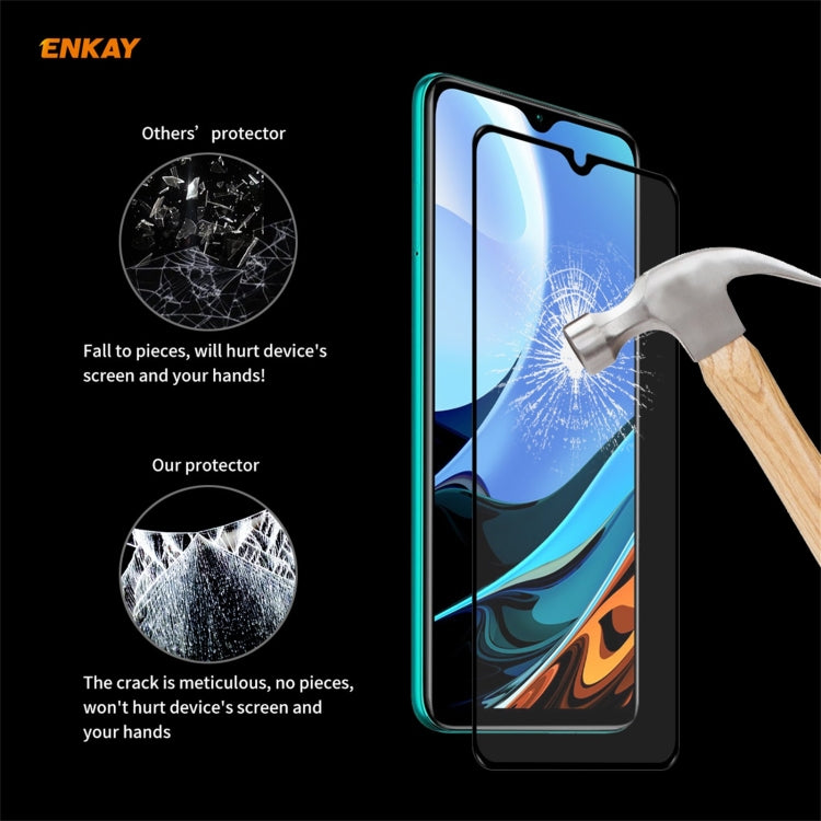 For Xiaomi Redmi 9T 10 PCS ENKAY Hat-Prince Full Glue 0.26mm 9H 2.5D Tempered Glass Full Coverage Film -  by ENKAY | Online Shopping South Africa | PMC Jewellery