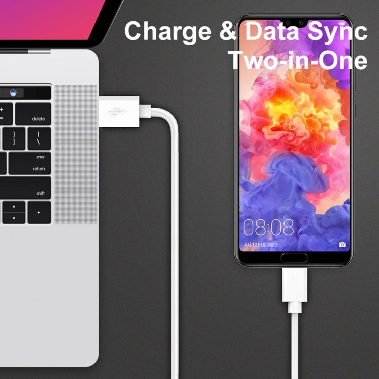 YSY-349 QC3.0 Dual USB Port Car Charger + 1m 3A USB to Micro USB Data Cable(White) - Car Charger by PMC TechLife | Online Shopping South Africa | PMC TechLife
