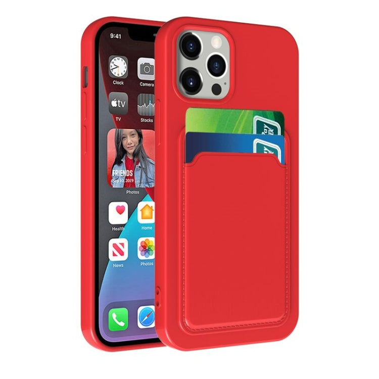 For iPhone 11 TPU + Flannel Lining Shockproof  Case with Card Slots (Green) - iPhone 11 Cases by PMC TechLife | Online Shopping South Africa | PMC TechLife | Buy Now Pay Later Mobicred