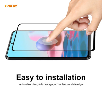 For Redmi Note 10 / Note 10S 10 PCS ENKAY Hat-Prince Full Glue 0.26mm 9H 2.5D Tempered Glass Full Coverage Film -  by ENKAY | Online Shopping South Africa | PMC Jewellery