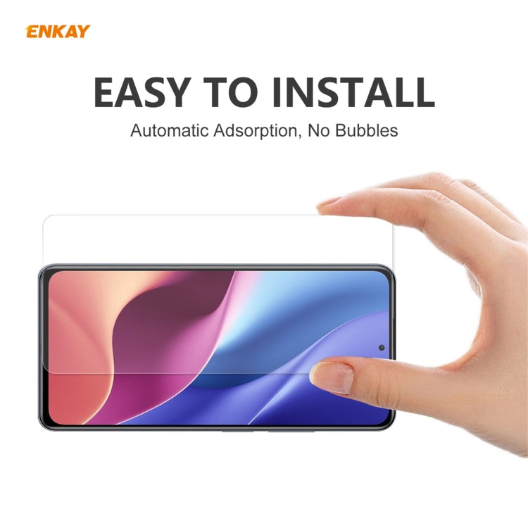 For Xiaomi Poco F3 2 PCS ENKAY Hat-Prince 0.26mm 9H 2.5D Curved Edge Tempered Glass Film -  by ENKAY | Online Shopping South Africa | PMC Jewellery | Buy Now Pay Later Mobicred