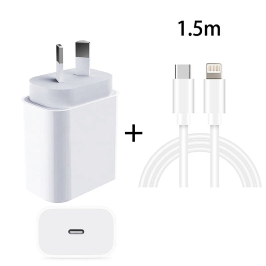 20W PD 3.0 Travel Fast Charger Power Adapter with USB-C / Type-C to 8 Pin Fast Charge Data Cable, AU Plug(1.5m) - USB Charger by PMC Jewellery | Online Shopping South Africa | PMC Jewellery