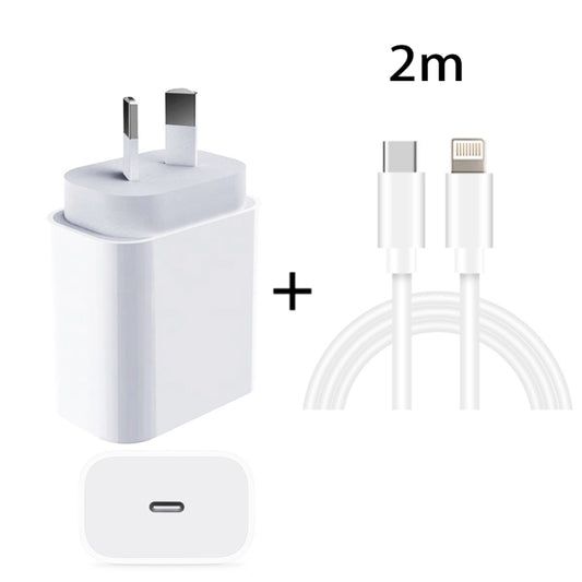 20W PD 3.0 Travel Fast Charger Power Adapter with USB-C / Type-C to 8 Pin Fast Charge Data Cable, AU Plug(2m) - USB Charger by PMC Jewellery | Online Shopping South Africa | PMC Jewellery