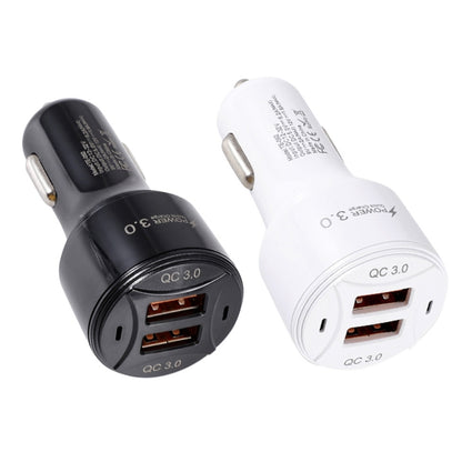 TE-092 36W Dual QC3.0 USB Fast Car Charger(White) - Car Charger by PMC Jewellery | Online Shopping South Africa | PMC Jewellery