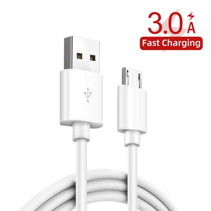 TE-092 36W Dual QC3.0 USB Fast Car Charger + USB to Micro USB Data Cable Set(White) - Car Charger by PMC Jewellery | Online Shopping South Africa | PMC Jewellery