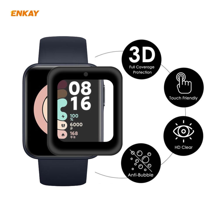 For Redmi Watch 2 PCS ENKAY Hat-Prince 3D Full Screen Soft PC Edge + PMMA HD Screen Protector Film - Screen Protector by ENKAY | Online Shopping South Africa | PMC Jewellery | Buy Now Pay Later Mobicred