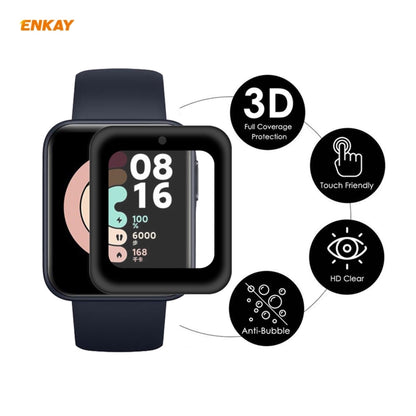 For Redmi Watch 2 PCS ENKAY Hat-Prince 3D Full Screen Soft PC Edge + PMMA HD Screen Protector Film - Screen Protector by ENKAY | Online Shopping South Africa | PMC Jewellery | Buy Now Pay Later Mobicred