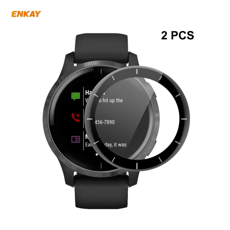 For Venu 2 / Vivoactive 4 45mm 2 PCS ENKAY Hat-Prince 3D Full Screen Soft PC Edge + PMMA HD Screen Protector Film - Screen Protector by ENKAY | Online Shopping South Africa | PMC Jewellery | Buy Now Pay Later Mobicred