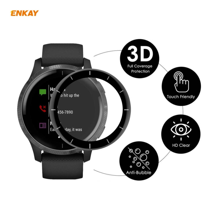 For Venu 2 / Vivoactive 4 45mm 2 PCS ENKAY Hat-Prince 3D Full Screen Soft PC Edge + PMMA HD Screen Protector Film - Screen Protector by ENKAY | Online Shopping South Africa | PMC Jewellery | Buy Now Pay Later Mobicred