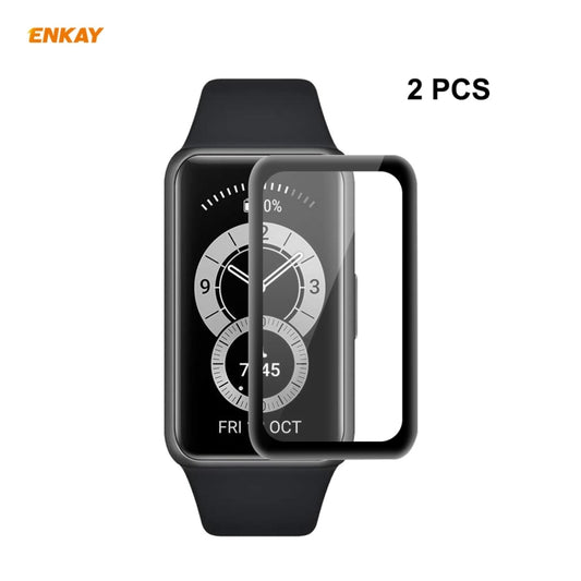 For Huawei Band 6 / Honor Band 6 2 PCS ENKAY Hat-Prince 3D Full Screen Soft PC Edge + PMMA HD Screen Protector Film - Screen Protector by ENKAY | Online Shopping South Africa | PMC Jewellery | Buy Now Pay Later Mobicred