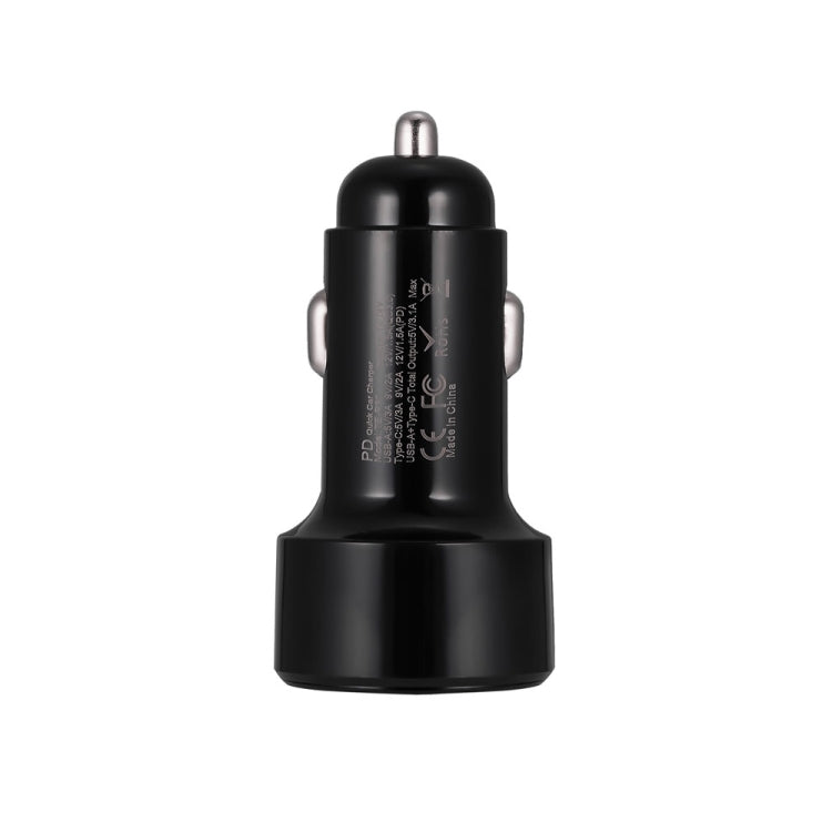 TE-P31 PD 20W USB-C / Type-C + QC3.0 18W USB Fast Car Charger(Black) - Car Charger by PMC TechLife | Online Shopping South Africa | PMC TechLife