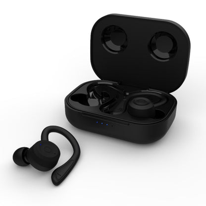 T20 TWS Bluetooth Hooks Wireless Sports Headphones with Charging Box IPX6 Waterproof Noise-cancelling Earphones(Black) - Bluetooth Earphone by PMC Jewellery | Online Shopping South Africa | PMC Jewellery