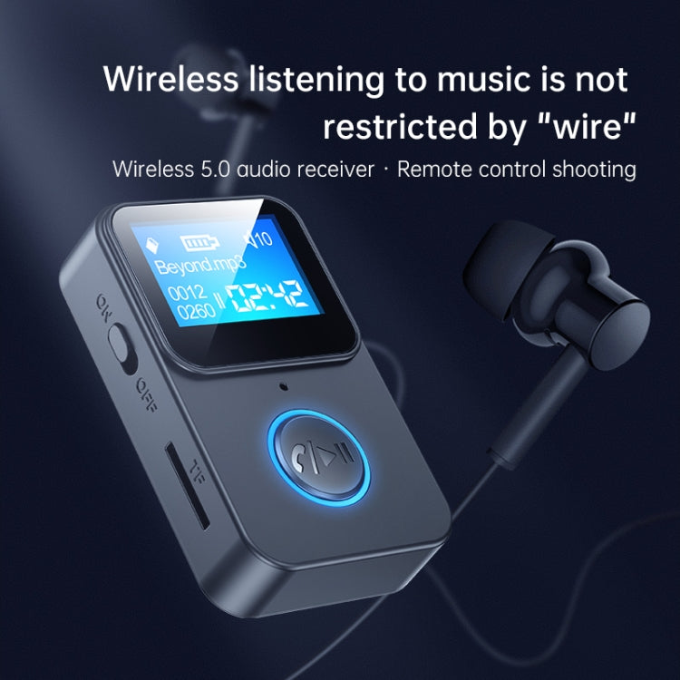 C33 Bluetooth 5.0 Audio Receiver Transmitter Portable MP3 Player with LCD Display Support Remote Control Camera - free shipping - PMC TechLife - Order now!