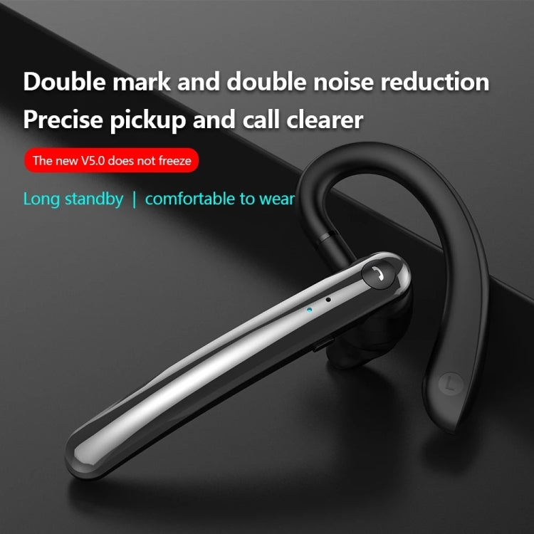 F990 Noice Cancelling 180 Degree Freely Rotating Hook Bluetooth 5.0 Earphones Wireless Handsfree Business Stereo Headphone with Mic(Black) - Bluetooth Earphone by PMC Jewellery | Online Shopping South Africa | PMC Jewellery