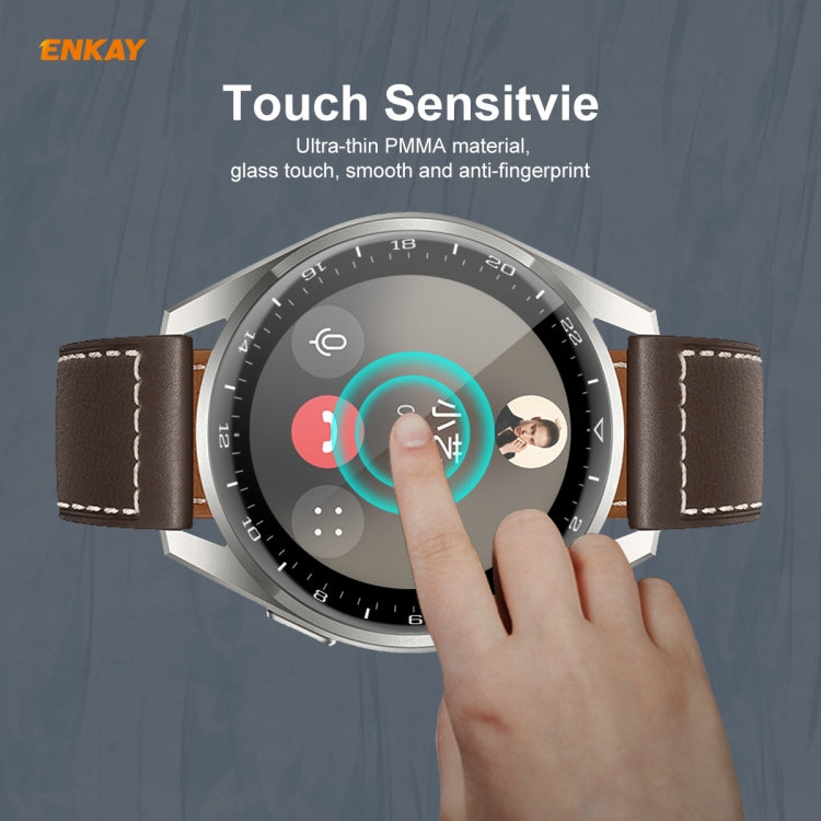 10 PCS For Huawei WATCH 3 Pro 48mm ENKAY Hat-Prince 3D Full Coverage Soft PC Edge + PMMA HD Screen Protector Film - free shipping - PMC TechLife - Order now!