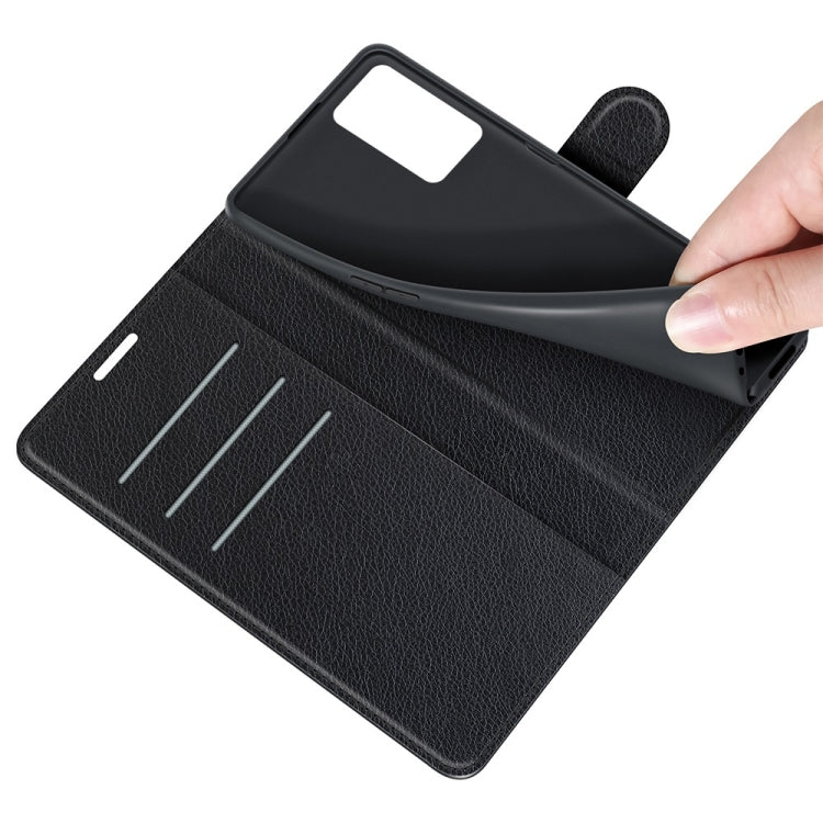 For OPPO A16 Litchi Texture Horizontal Flip Protective Case with Holder & Card Slots & Wallet(Black) - OPPO Cases by PMC TechLife | Online Shopping South Africa | PMC TechLife