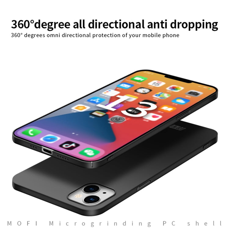 For iPhone 13 MOFI Frosted PC Ultra-thin Hard Case(Black) - iPhone 13 Cases by MOFI | Online Shopping South Africa | PMC TechLife | Buy Now Pay Later Mobicred