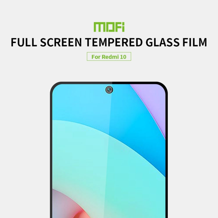For Xiaomi Redmi 10 MOFI 9H 2.5D Full Screen Tempered Glass Film(Black) - free shipping - PMC TechLife - Order now!