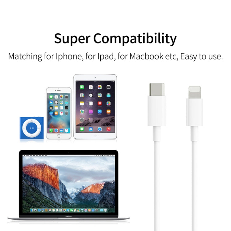 1m PD20W USB-C / Type-C to 8 Pin PD Fast Charging Sync Data Cable for iPhone 13 / 12 Series - Normal Style Cable by PMC TechLife | Online Shopping South Africa | PMC TechLife