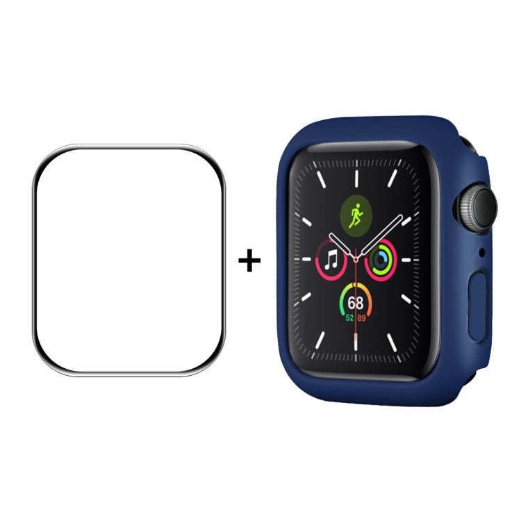 ENKAY Hat-Prince PC Frame + Full Coverage PMMA HD Screen Protector Film For Apple Watch Series 8 / 7 45mm(Dark Blue) - free shipping - PMC TechLife - Order now!