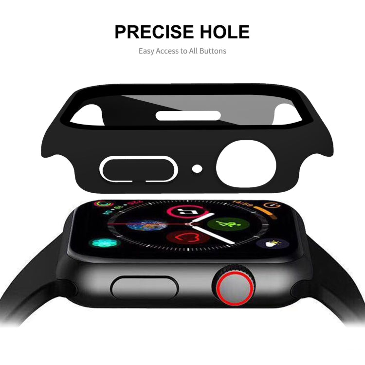 ENKAY Hat-Prince 2 in 1 PC Frame + 9H Tempered Glass Protector Full Coverage Case For Apple Watch Series 8 / 7 45mm(Red) - Watch Cases by ENKAY | Online Shopping South Africa | PMC Jewellery | Buy Now Pay Later Mobicred