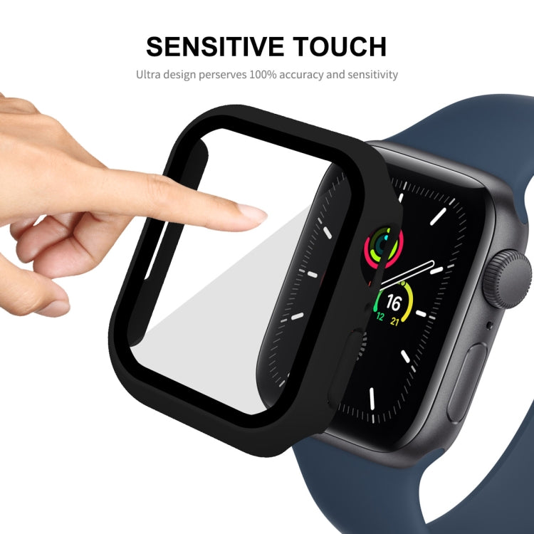 ENKAY Hat-Prince 2 in 1 PC Frame + 9H Tempered Glass Protector Full Coverage Case For Apple Watch Series 8 / 7 45mm(Red) - Watch Cases by ENKAY | Online Shopping South Africa | PMC Jewellery | Buy Now Pay Later Mobicred