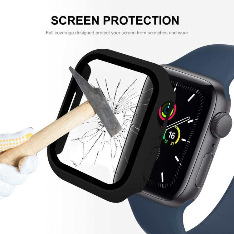 ENKAY Hat-Prince 2 in 1 PC Frame + 9H Tempered Glass Protector Full Coverage Case For Apple Watch Series 8 / 7 45mm(Red) - Watch Cases by ENKAY | Online Shopping South Africa | PMC Jewellery | Buy Now Pay Later Mobicred