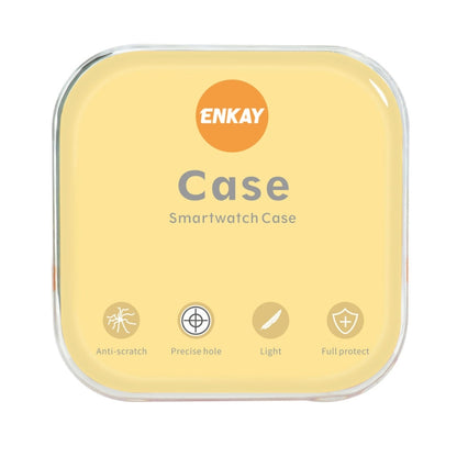 ENKAY Hat-Prince 2 in 1 PC Frame + 9H Tempered Glass Protector Full Coverage Case For Apple Watch Series 8 / 7 45mm(Black) - Watch Cases by ENKAY | Online Shopping South Africa | PMC Jewellery | Buy Now Pay Later Mobicred