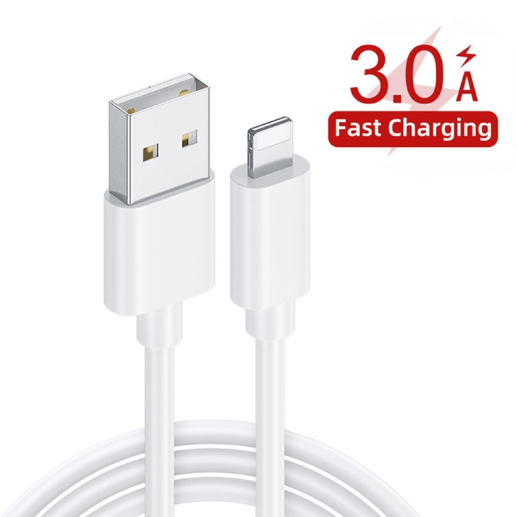 QC-04 QC3.0 + 3 x USB2.0 Multi-ports Charger with 3A USB to 8 Pin Data Cable,US Plug(White) - USB Charger by PMC TechLife | Online Shopping South Africa | PMC TechLife