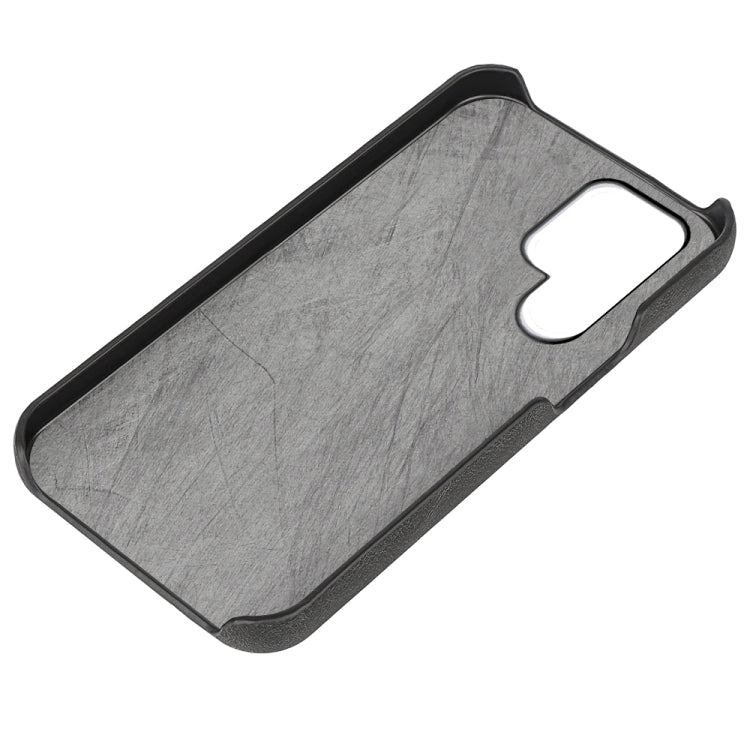 Ring Holder PU Phone Case For Samsung Galaxy S22 Ultra 5G(Black) - Galaxy S22 Ultra 5G Cases by PMC TechLife | Online Shopping South Africa | PMC TechLife | Buy Now Pay Later Mobicred